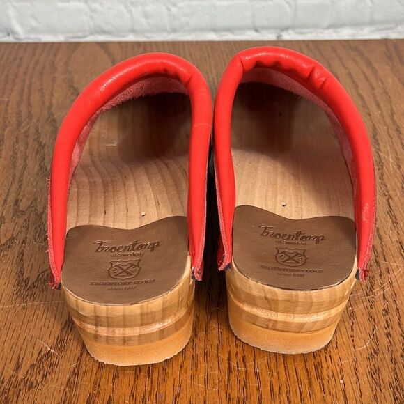 Red leather O’Keefe Troentorp Clogs size 40 or 9.5-10 Excellent condition - Picture 3 of 8